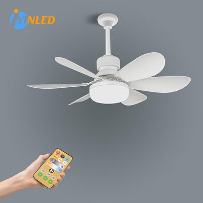 Dimmable 6 Blades Remote Control Retractable Fan with Light Modern Ceiling Fan Lights Celling Fan with Led Light