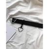 Fashionable Creative Women's Harajuku Heart-Shaped Buckle Belt with Detachable Pink Heart Pendant and Black Pu Strap