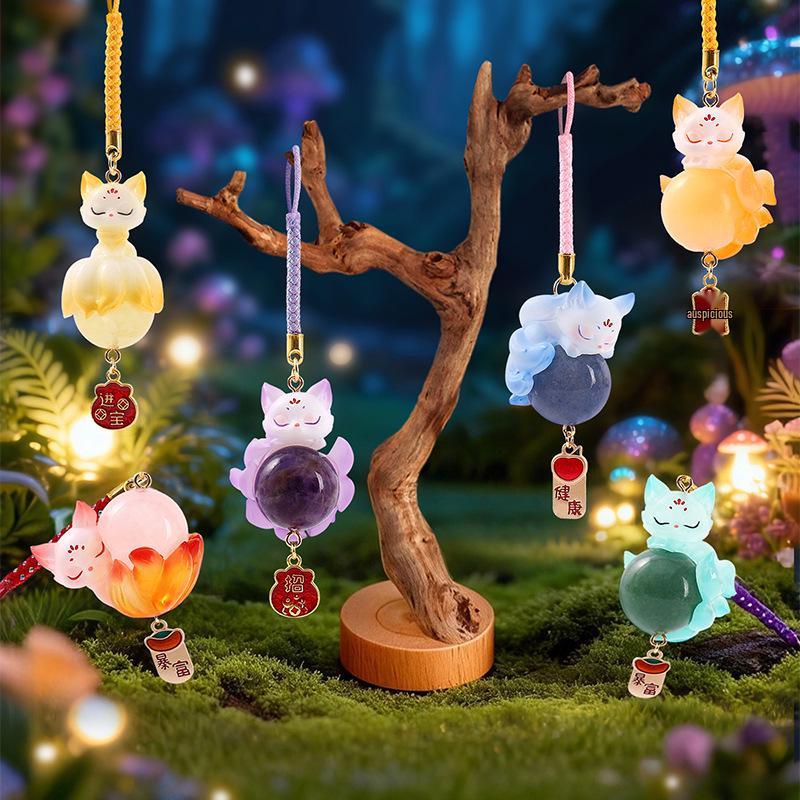 Nine-Tailed Fox Resin Blind Box: Chinese Style Desktop Ornament & Festival Gift