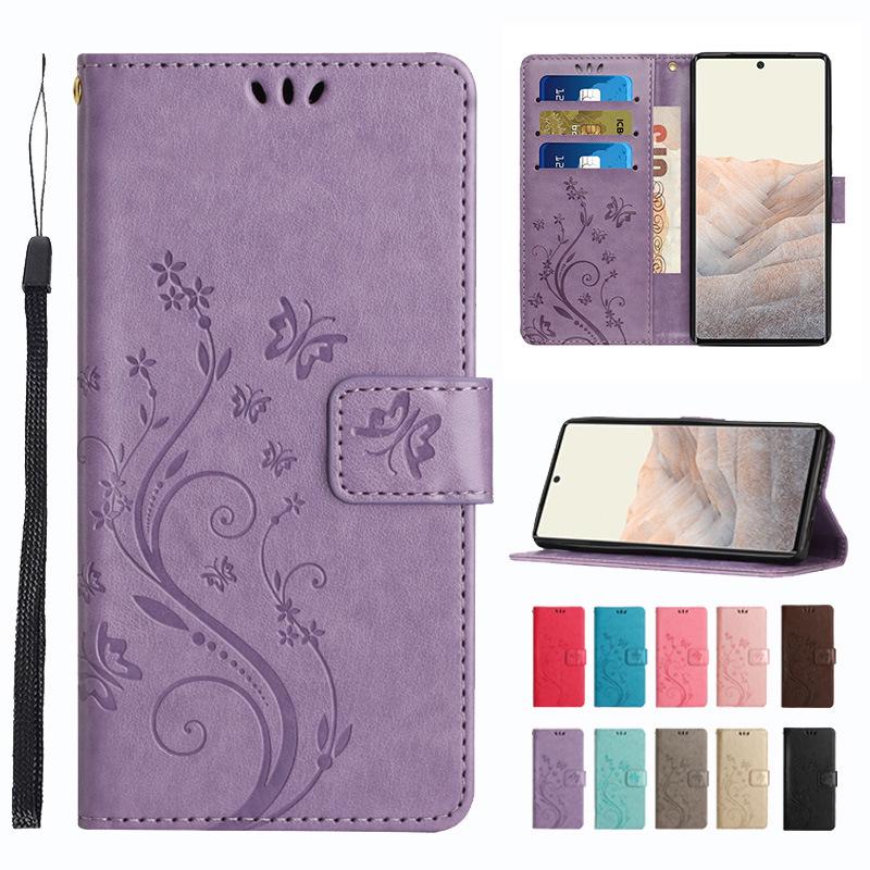 Butterfly Embossed Leather Case for Google Pixel 9XL, 10 Pro, 8A, 7A, and 6A - European and American Styles