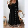 2025 Summer Leopard Print Women's Plus Size Short Sleeve Dress