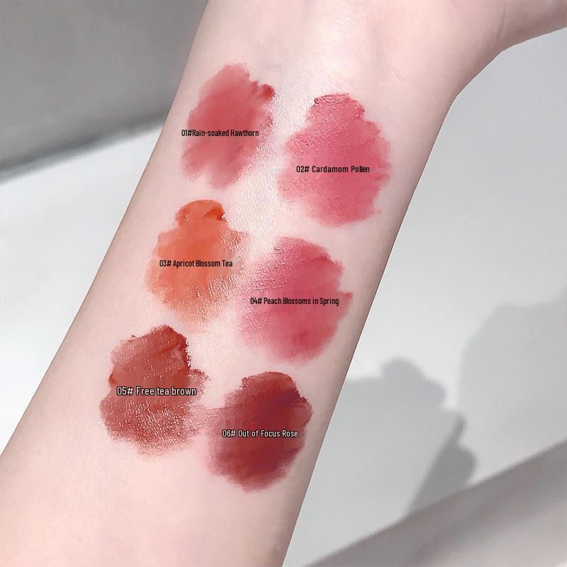 GegeBear Velvet Mist Matte Lip Mud in Pink Tender: High-Pigment, Plumping, and Long-Lasting Matte Lip Gloss for Spring/Summer.