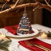 USA 250th Anniversary Commemorative Gifts Christmas Tree Pendant, Acrylic Memorial Hanging Ornament for American Patriotic Retro Flag Pendants