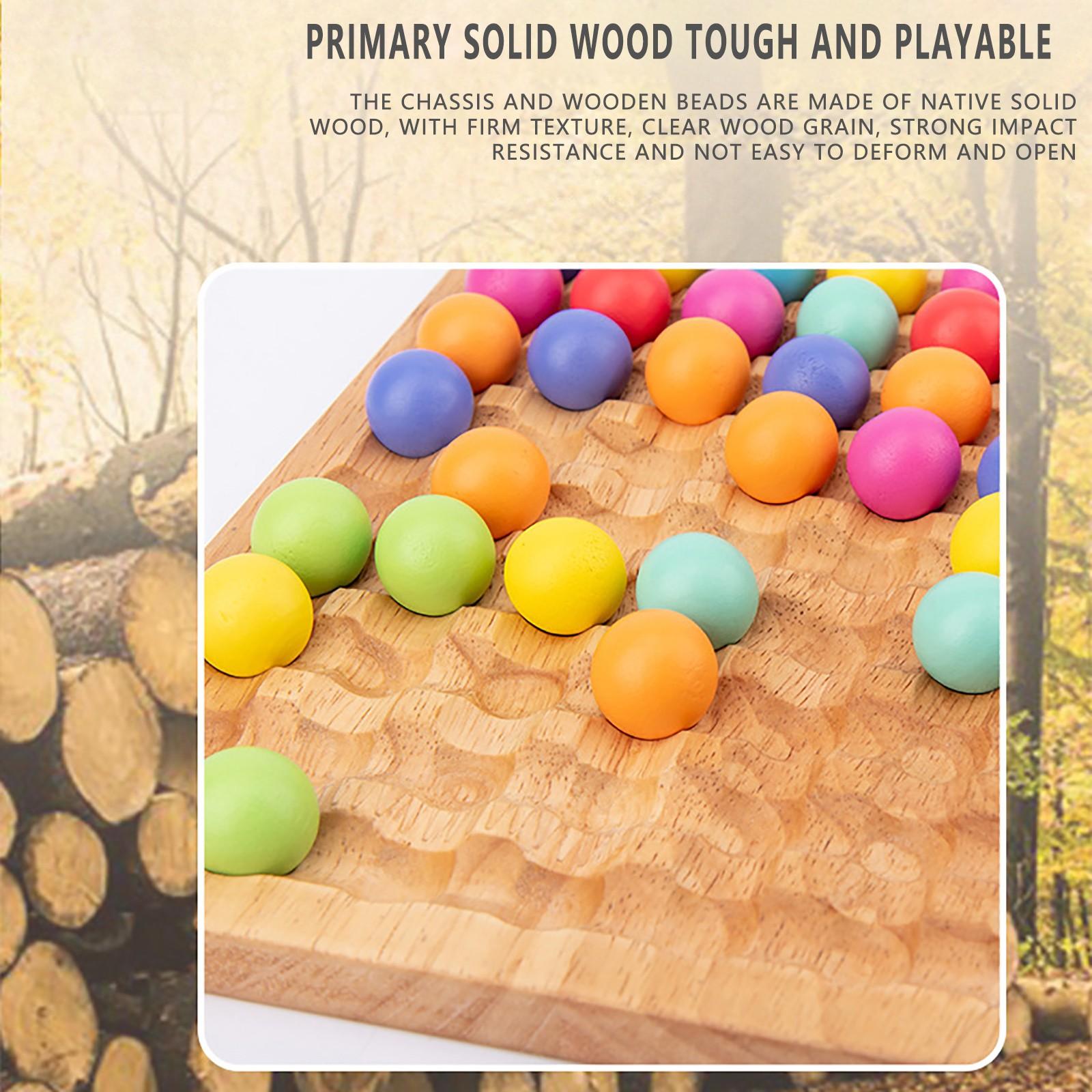 Nikitas деревянные игры Go набор точек бусины настольные игры игрушка Радуга зажим бусины — фото 3