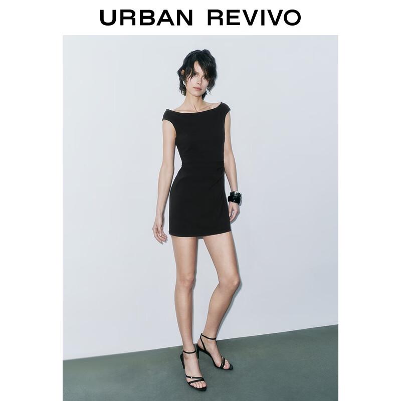 Women's Off-Shoulder Pleated Mini Dress