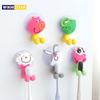 Porte-brosse à dents animal de dessin animé mural antibactérien support de rangement pour brosses à dents avec ventouse organisateur de salle de bain