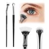 2pcs Multifunctional Folding Angle Scalloped Lash Brush For Women Girls, Compact Home Salon Comb, Separator Eyelash Brush, Angled Fan Shaped