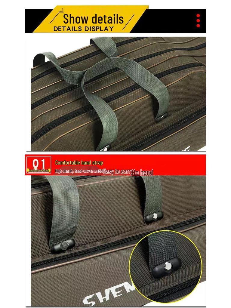 Large Wear-Resistant Fishing Bag, Two or Three Layers, 80-130 cm, Free Shipping