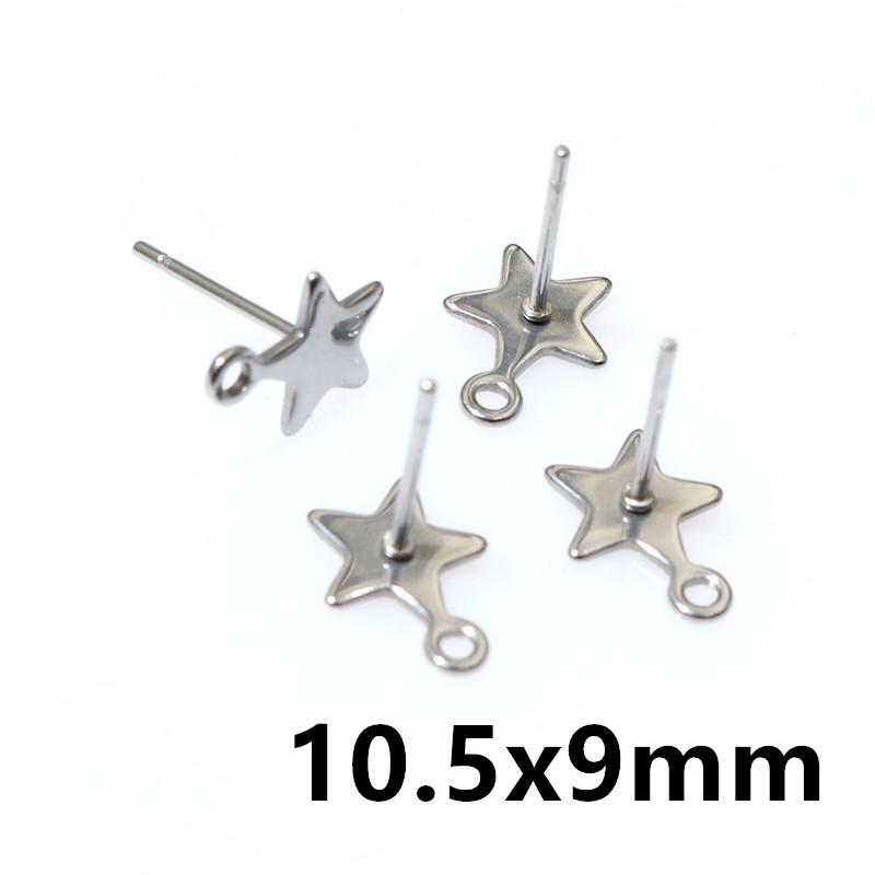 20pcs Craft Stud Earring Pins Stainless Steel DIY Earring Geometric Polygonal Earrings Posts Earring Jewelry Making Accessories
