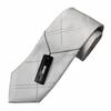 [Michiko London] Formal Silver Long Tie, Approx. 170cm Total Length, 8cm Wide Blade (Suitable for Larger Sizes), Gift Box Included, Perfect for