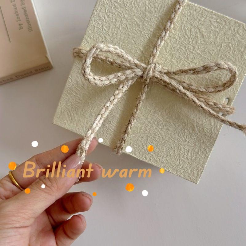 Vintage Red and White Contrasting Corrugated Hemp Rope Home Decoration Handmade Gift Packaging Technology DIY Packaging Gift
