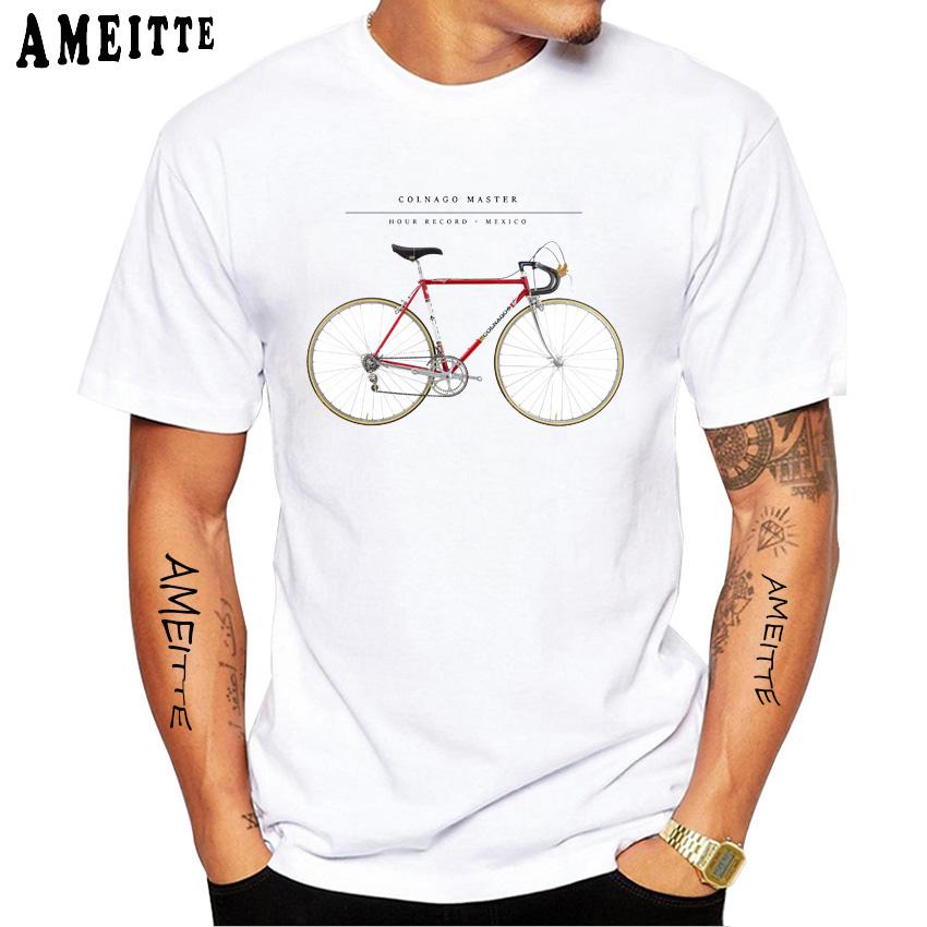 Colnago Master Mexico Saronni Road Bicycle Classic Print T Shirt Men S Short Sleeve Bike