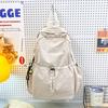 Schoolbag Solid Color Nylon Backpack Women's 1011 Summer New Large Capacity Middle and High School Student School Bag Lightweight Travel Bag