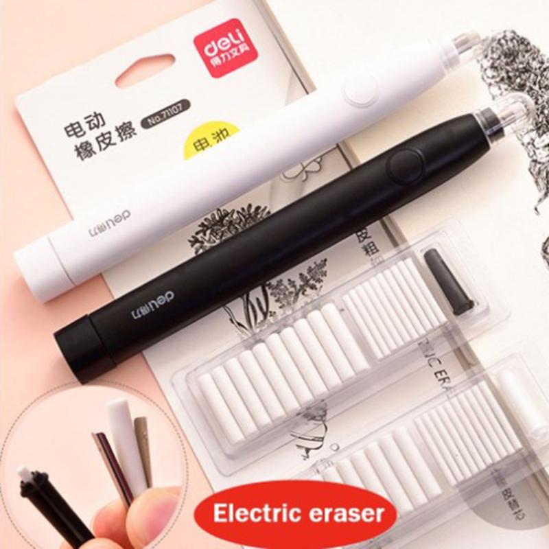 Deli Electric Eraser Students Art Drawing Sketch Eraser Automatic Eraser Children Correction