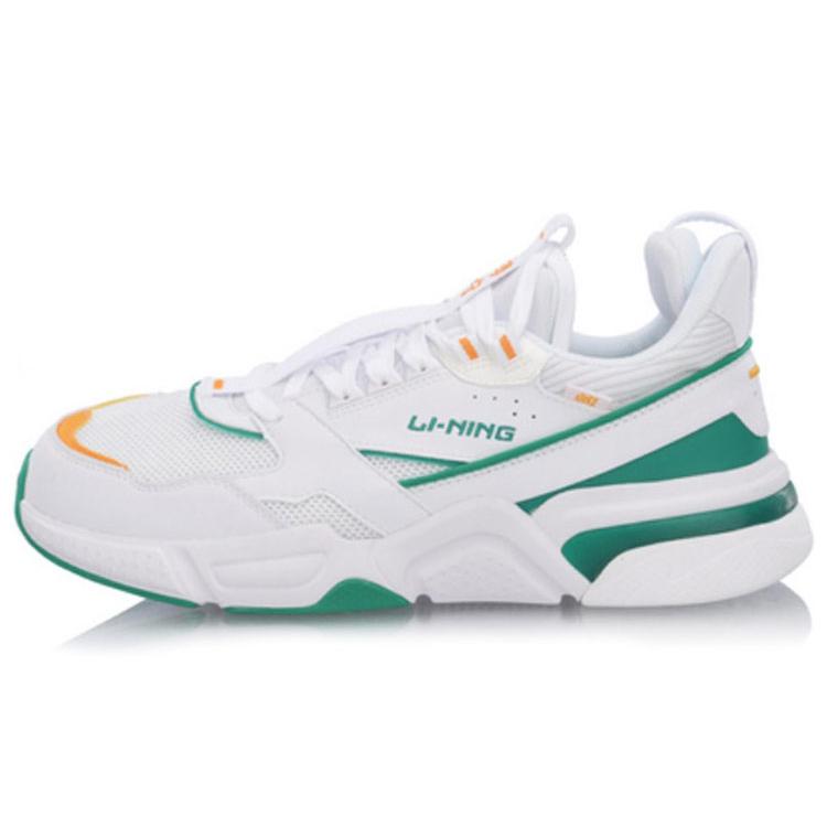 

New LiNing 001 Departure Slip Resistant, Abrasion Resistant, Lightweight Low top Skateboard Shoes Men s White Green AGCP021-4 42