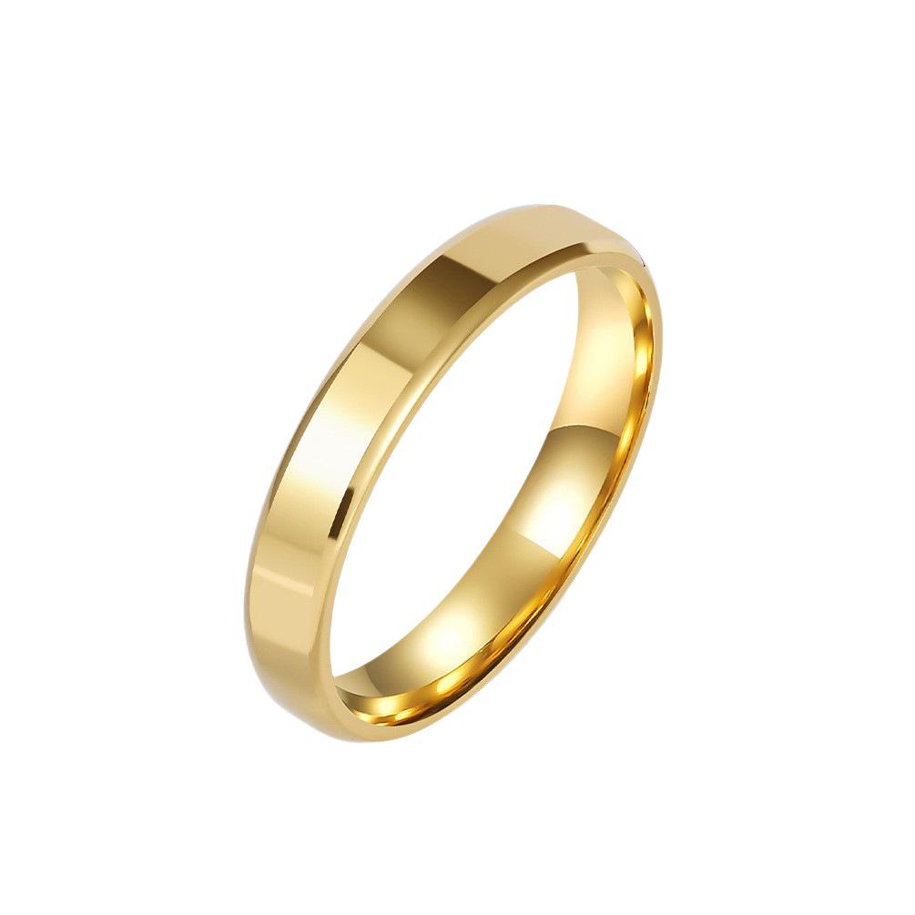 Titanium Steel Couple Rings - Polished Plain Band, Popular European & American Style Jewelry