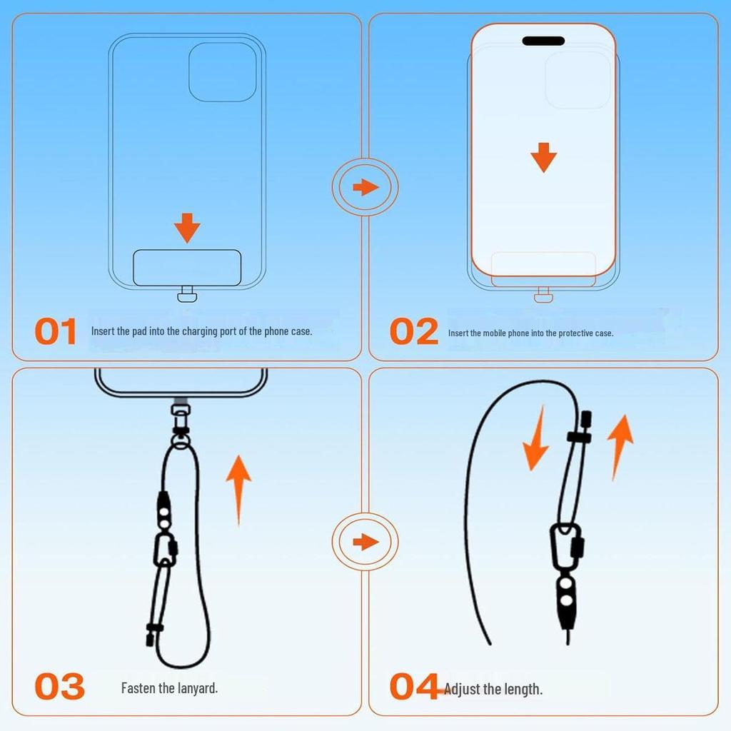 Adjustable Anti-Theft Phone Lanyard - 7mm Climbing Buckle, Crossbody & Neck Strap, Unisex