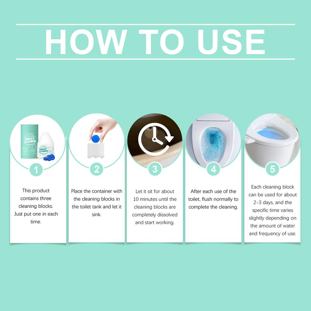 Toilets Cleaning Tablets Automatic Toilet Bowl Cleaner Deodorant Remover Urine Stain Yellow Dirt Scale Home Batnroom Deep Clean