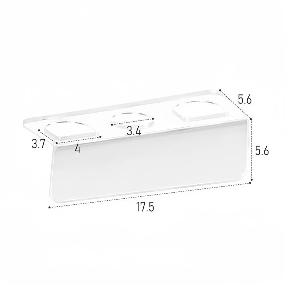 

Acrylic Comb Holder Organizer Storage Shelf Clear Transparent Wall-Mounted Hair Brushes Rack Bathroom Accessories Home Shelves прозорий