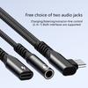 2 in 1 Type C to 3.5mm Sound and PD60W Charging Converters with HiFide Sound and Nylon Braided Cable