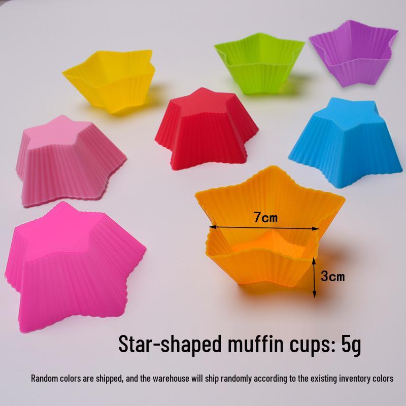 7cm Heart-Shaped Silicone Muffin & Cake Mold for Baking