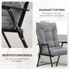Outdoor Seat Cushion with Backrest and Ties, Water-Repellent Cushion for Indoor and Outdoor Use, Light Grey