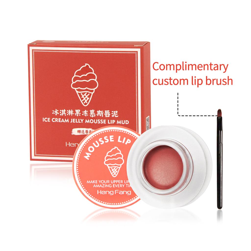 HengFang Jelly Mousse Waterproof Long-Lasting Mousse Lip Mud 1.8G