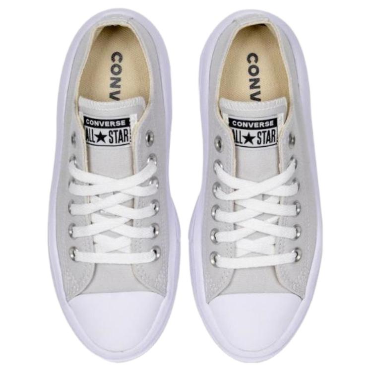 Converse  Chuck Taylor All Star Move Platform Low Barely Grey Women Sneakers White Black A13500C