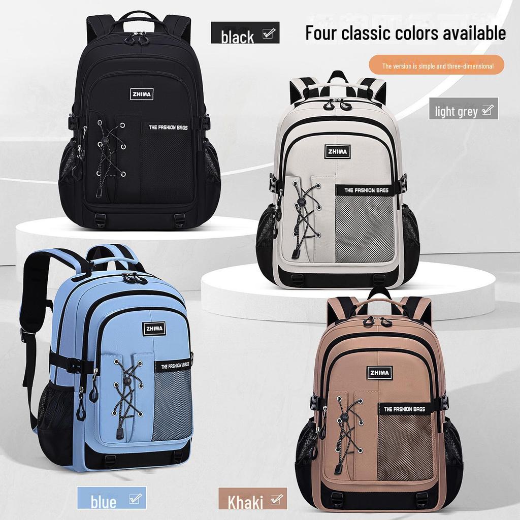 Sesame Baby Junior and Senior High School Students Large-Capacity Stylish Simple Backpack: Lightweight, Versatile, and Ideal for Commuting.