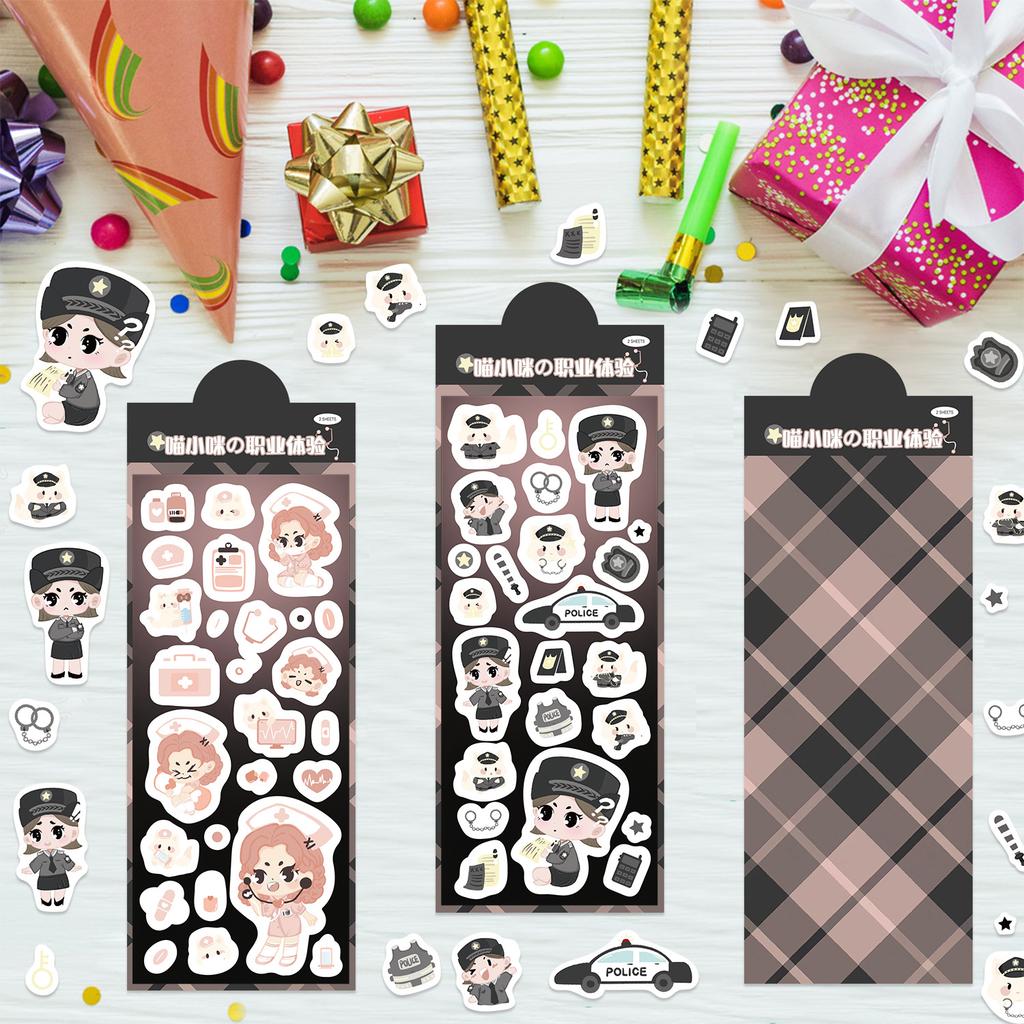 Cute Cat Xiaomi's Career Experience Stickers Ins Korean Guben Hand Account DIY Decoration Stickers Creative Stickers