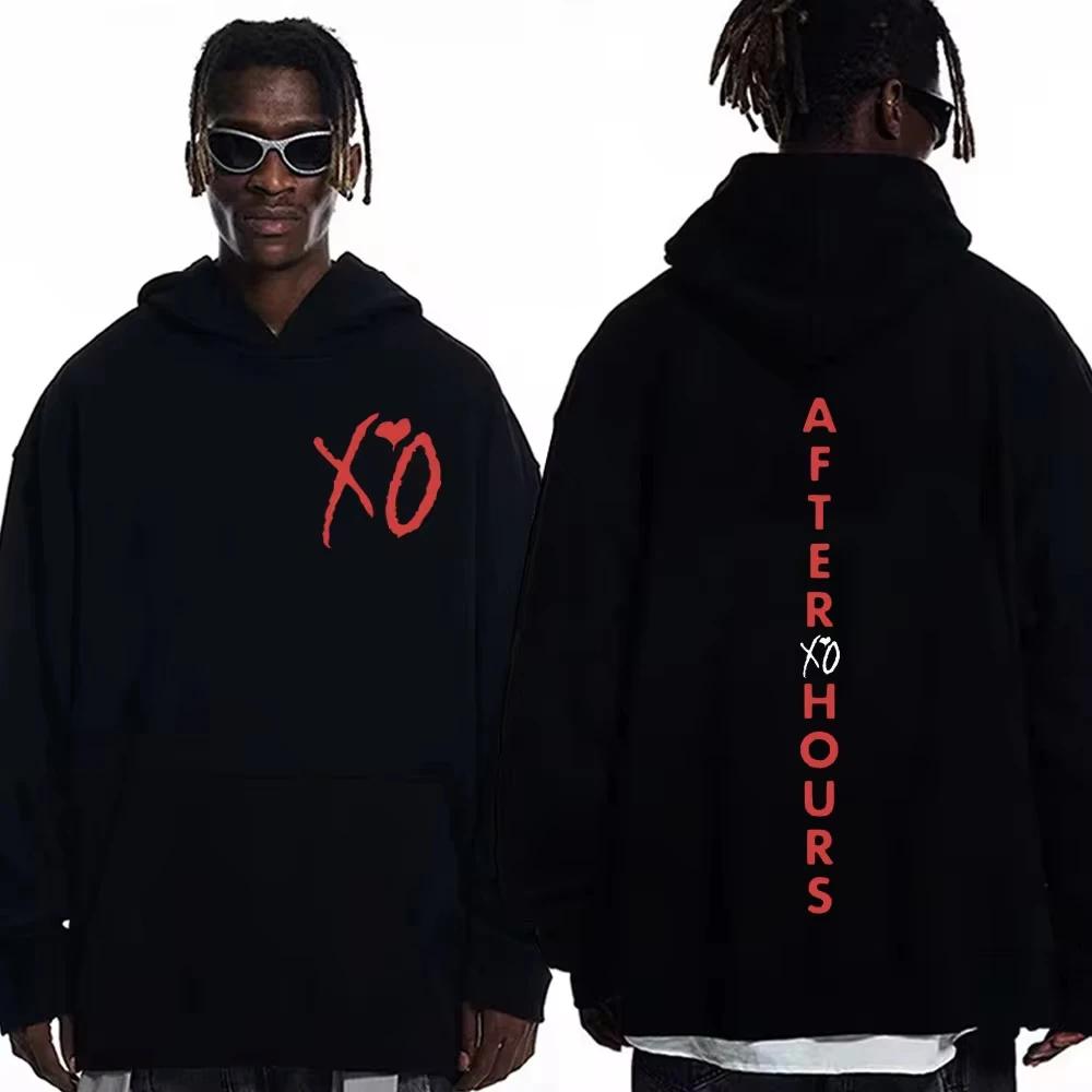 Autumn Winter Weeknd XO Music Album Printed Hoodie Fashion Men's and Women's Pullover Retro Warm Hoodie Sweatshirt