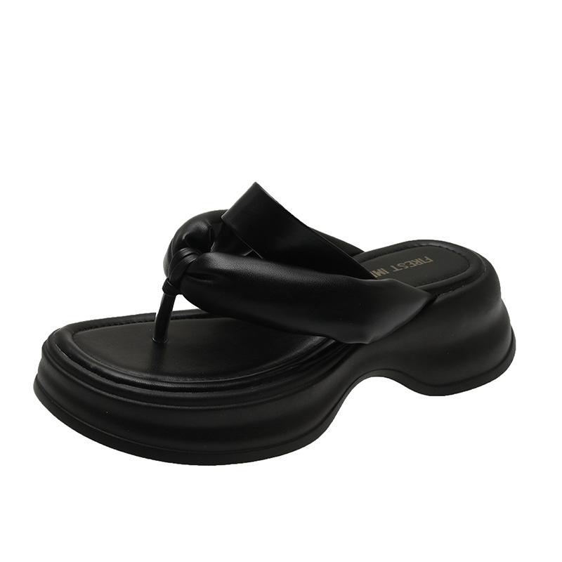 

Модные корейские тапочки с рисунком «елочка» 2024 года, летние новые повседневные универсальные простые и удобные женские туфли 40 чёрный