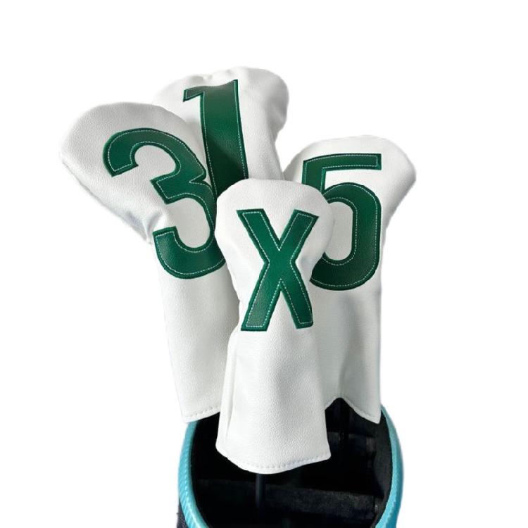 4 szt. Pokrowiec na głowę kija golfowego typu driver, Pokrowiec na główkę kija golfowego typu iron, Pokrowiec na główkę kija golfowego typu mallet putter z PU, Pokrowiec na główkę kija golfowego dla mężczyzn i kobiet