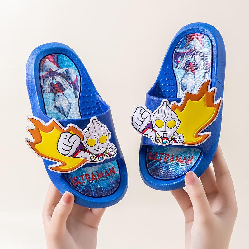

New Flame Ultraman Cerodiga Children s Sandals for Boys, Cartoon Home Slippers for Spring and Summer 26/27