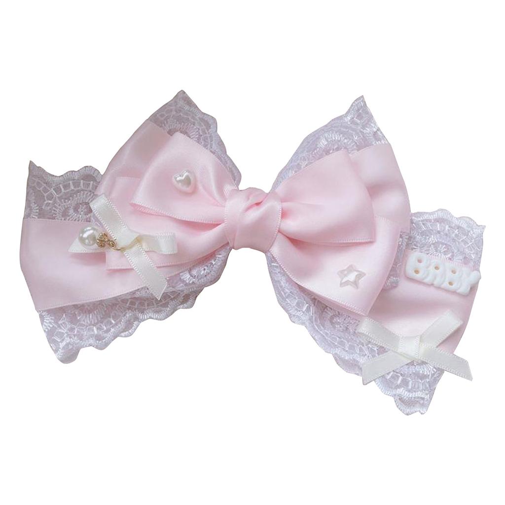 Ruffled Bowtie Hairhoop Lace Hairband/Hair Clip Animation Party Costume Party Props Headdress Women Accessories Headband
