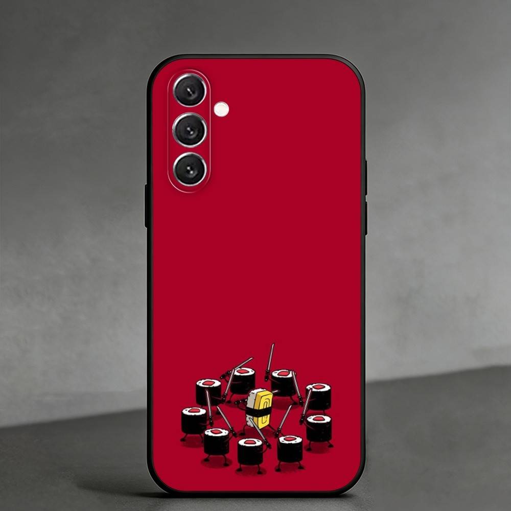 L-Interesting cartoon minimalism Phone Case For Samsung Galaxy A91,80,73,72 ,71,53,52,32 ,31,22,21s,20,Soft Black Case