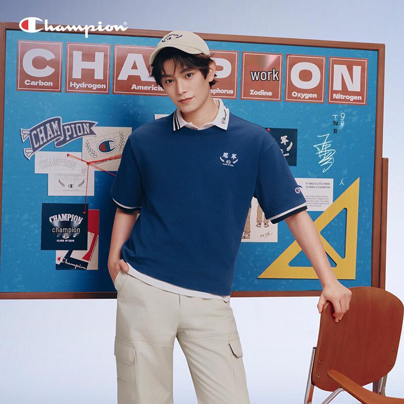 Champion Crewneck Cotton T-Shirt S