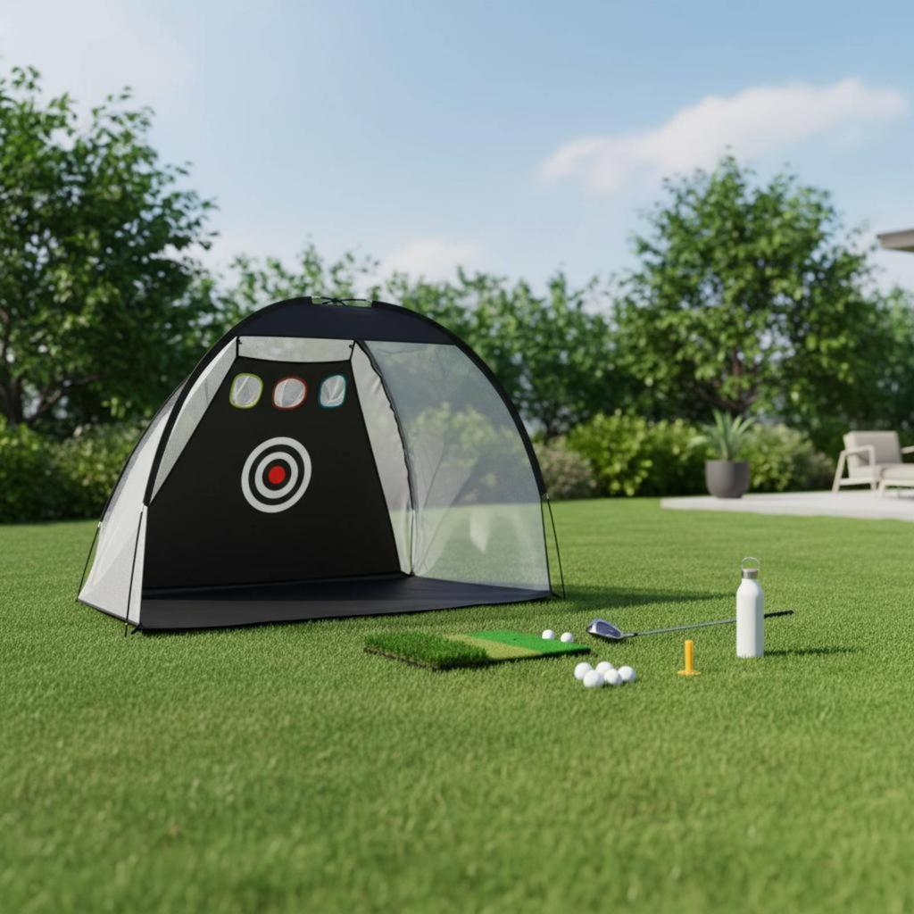 Golf Hitting Net Portable Golf Chipping Net Set Sports Training Equipment Shock Resistant Carry Bag Included For Beginners