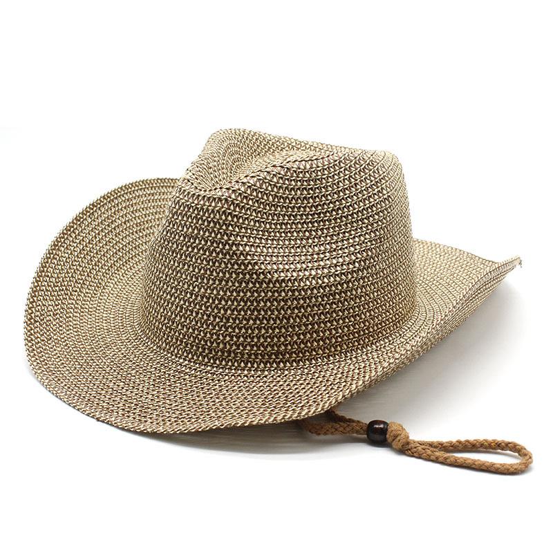 Hat Men S Summer Sun Hat Sunscreen Sun Hat Outdoor Men S Two Color Straw Hat Travel Beach Hat M（56-58cm）