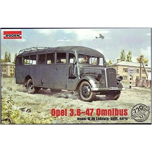 Roden 1/72 Scale German Opel Military Staff Bus W39 Plastic Model Kit RE72720