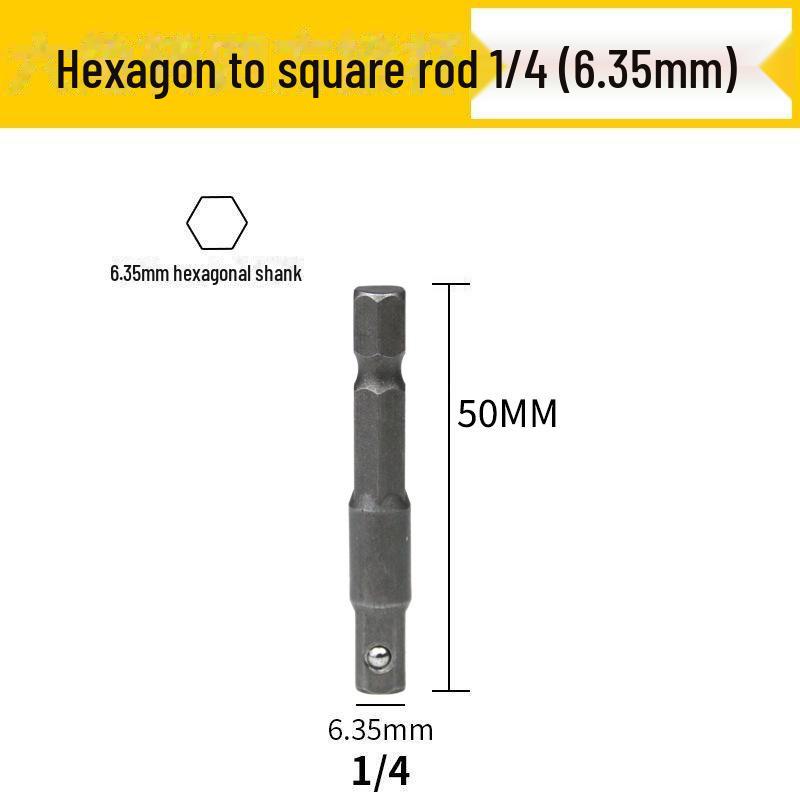 Hexagonal To Square Head Drill Adapter Rod Set - Large, Medium, Small Fly Conversion