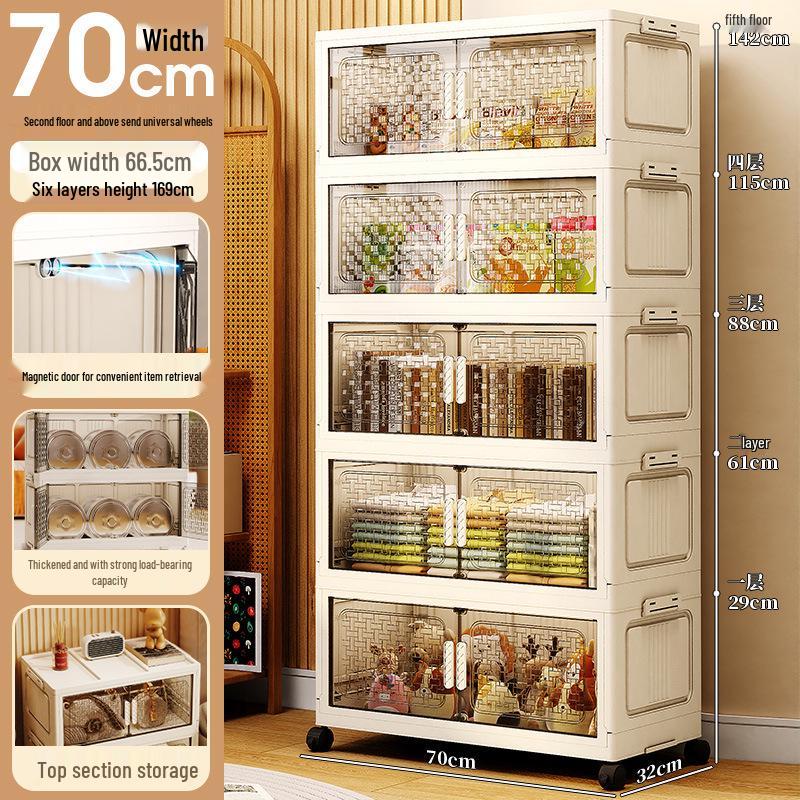 Thickened Foldable Multilayer Plastic Baby Wardrobe and Clothes Storage Cabinet