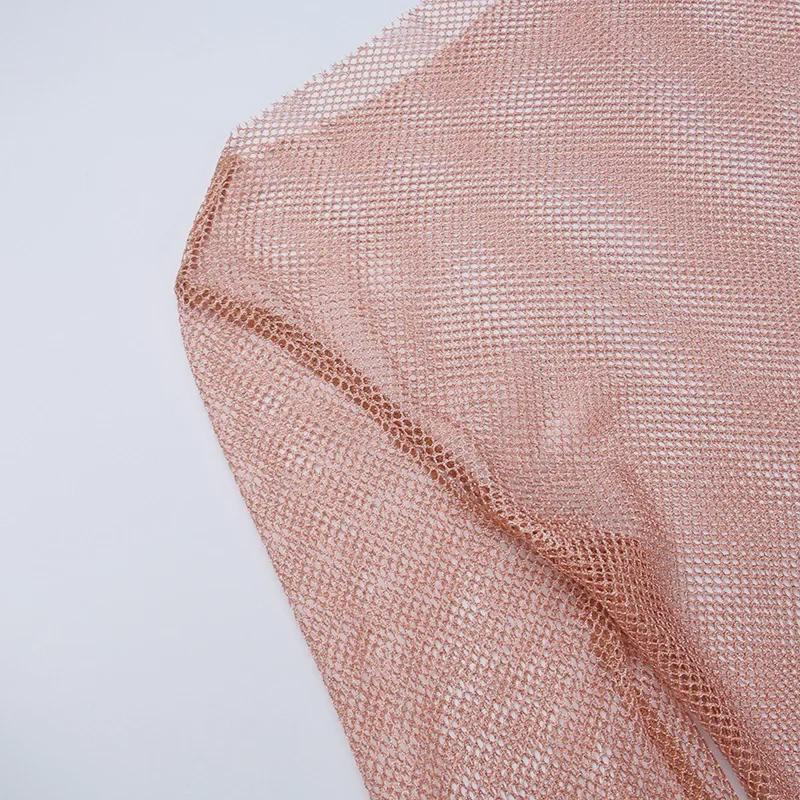 Sexy Nachtclub Transparenter Rock mit Federärmeln