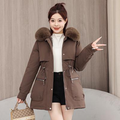 Winter Neues Kuchen Überwindet, Mittellange und Lange Damen Baumwollgepolsterte Kleidung, Neue Große Pullover-Hals Baumwollgepolsterte Jacken.