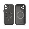 NEYAA Apple iPhone 12 Case Full Coverage Lens Ultra-Thin Magsafe Magnetic Charging Liquid Silicone Shockproof Minimalist Unisex Graphite Black