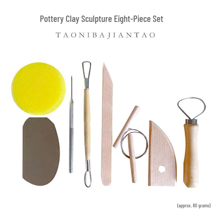 Ceramic & Wood Pottery Clay Sculpting Knife Set