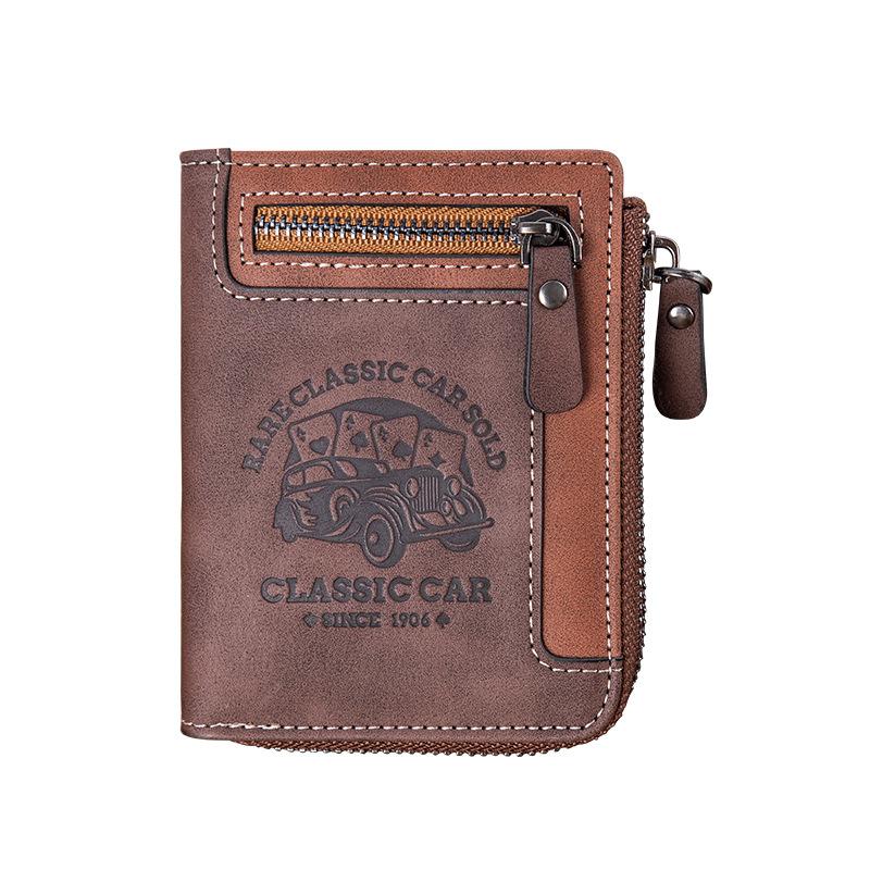 

Creative men s Casual wallet short and multi-slot card hold coin purse