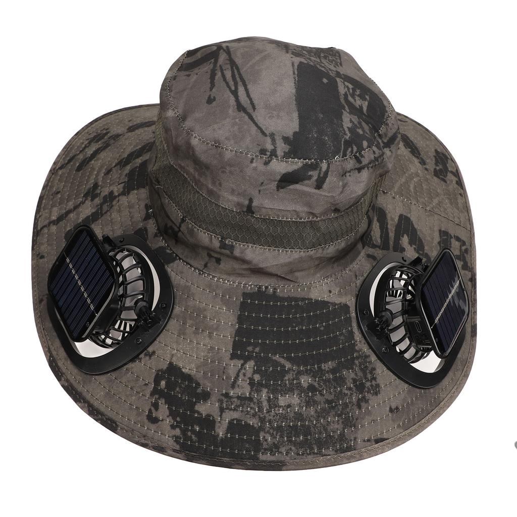 Solar Fan Hat Large Brim Quick Dry Breathable 3 Speeds Wind Long Battery Life Men Sun Hat Solar Fan