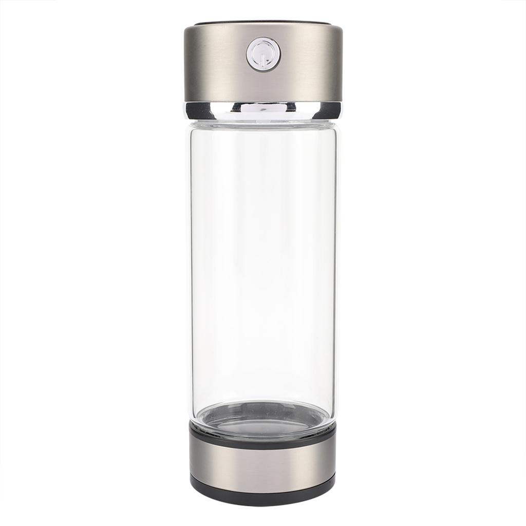 Hydrogen Water Filter Glass Bottle, Portable Lonizer Cup with USB Charging, High Borosilicate Glass with Silicone Pad, Purification Membrane for Offic