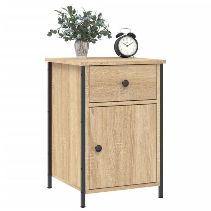 VidaXL Tables de chevet 2pcs chêne sonoma 40x42x60cm bois d'ingénierie 825906